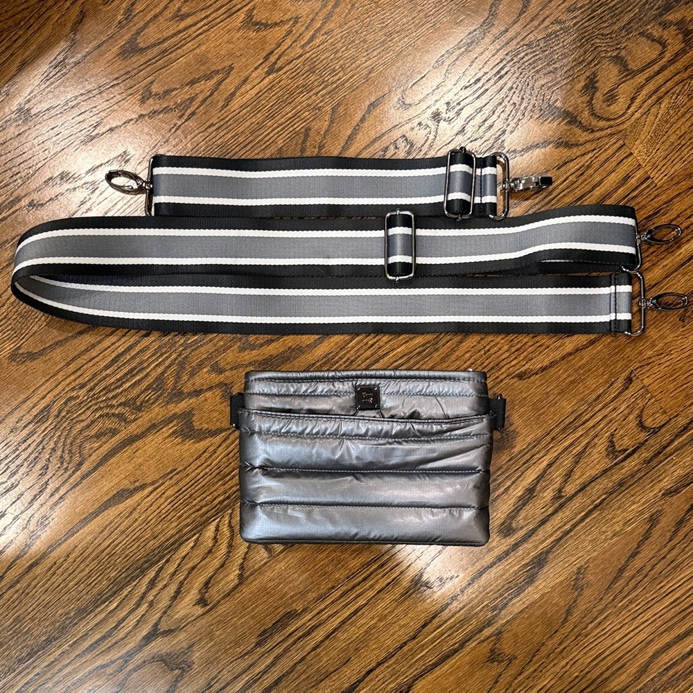 THINK ROYLN Black and Gray Belt Bag